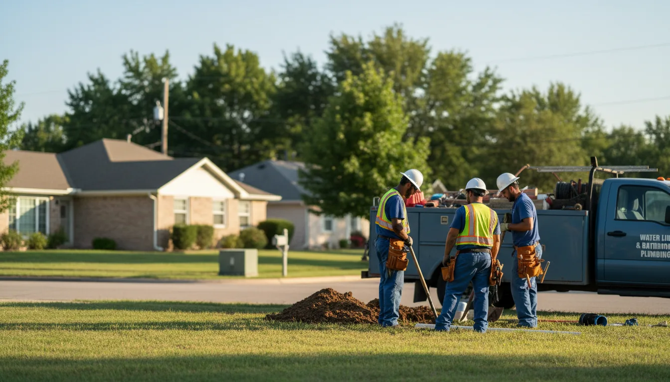 Residential water line and bathroom plumbing service in Council Grove, KS